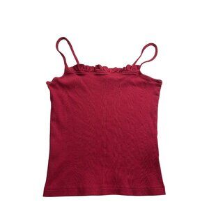 ASOS Womens Ribbed Cotton Camisole Top Size S Red